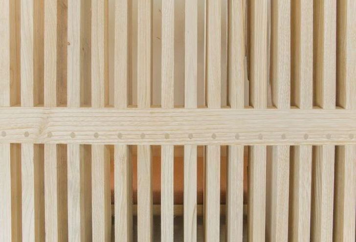 Clôture écoconçue châtaignier face lisse chevillage traverse