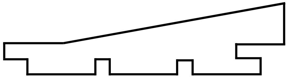 Collection Telenn, bois, châtaignier, relief, 3D, bardage, profil un