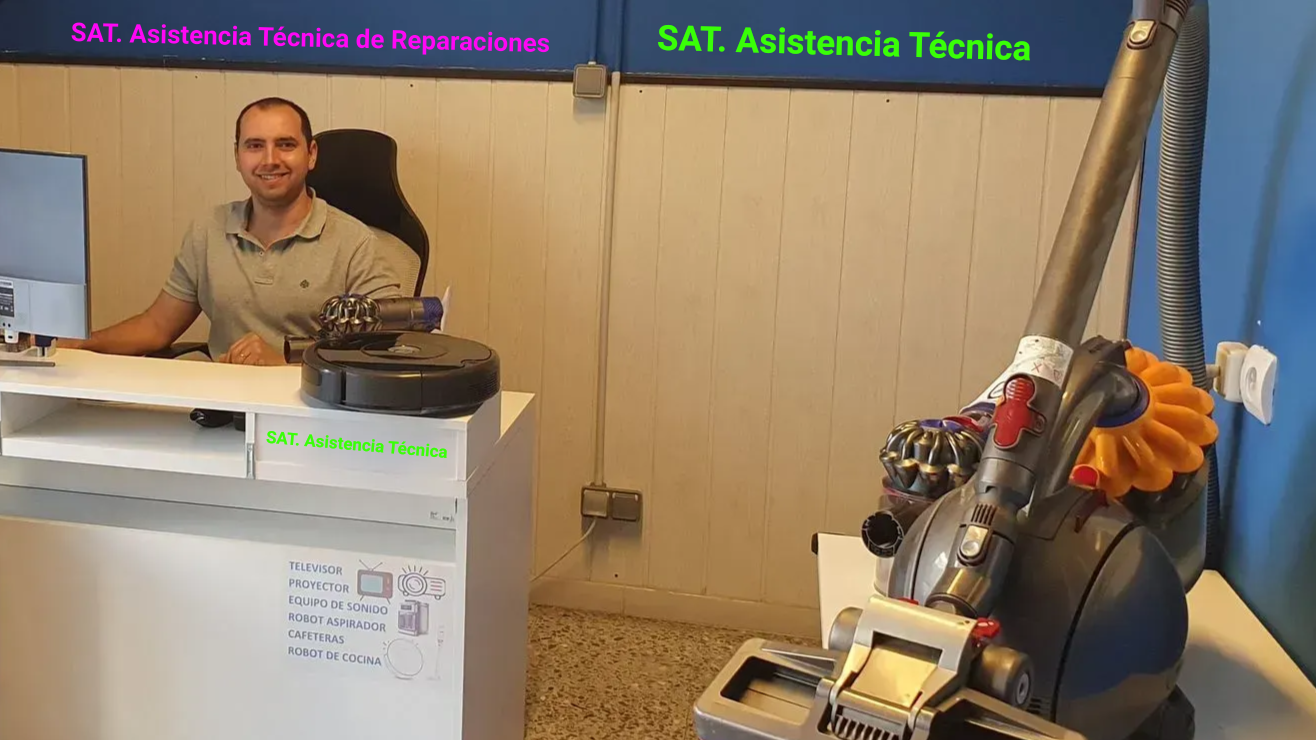 recepción del taller de aspiradoras y robots aspiradores