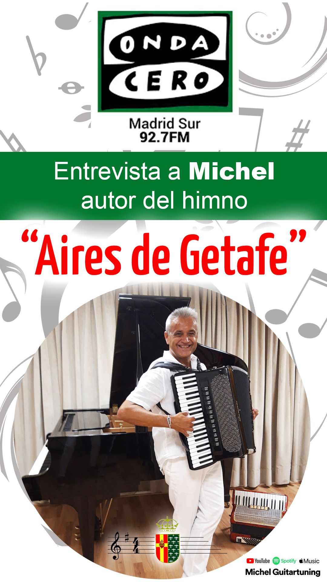 Onda Cero entrevista a Michel, autor del Himno a Getafe Onda Cero entrevista a Michel, autor del Himno a Getafe