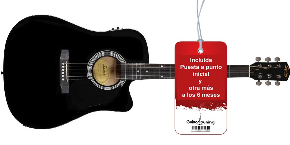 Fender Squier SA-105CE Black Guitarra Electroacústica