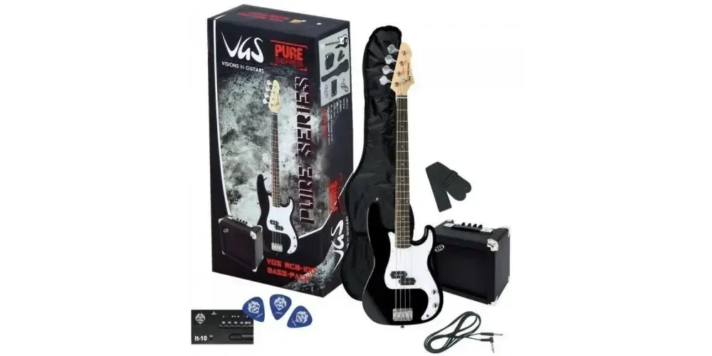Gewa RCB-100 Bajo Eléctrico Pack de Bajo Negro