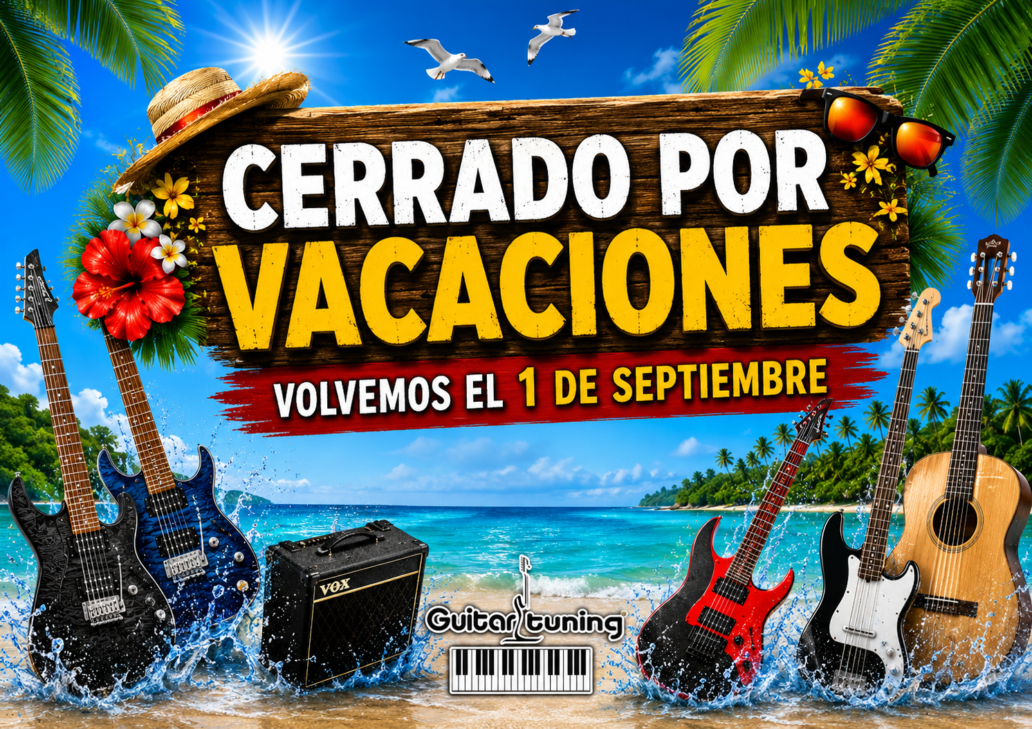 Guitar tuning cierra por vacaciones Guitar tuning cierra por vacaciones