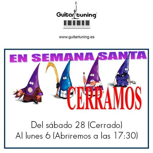 Cerramos en Semana Santa. Desde el sábado 28 (Cerrado) al lunes 6 (Abriremos a las 17:30) Cerramos en Semana Santa.
Desde el sábado 28 (Cerrado) al lunes 6 (Abriremos a las 17:30)