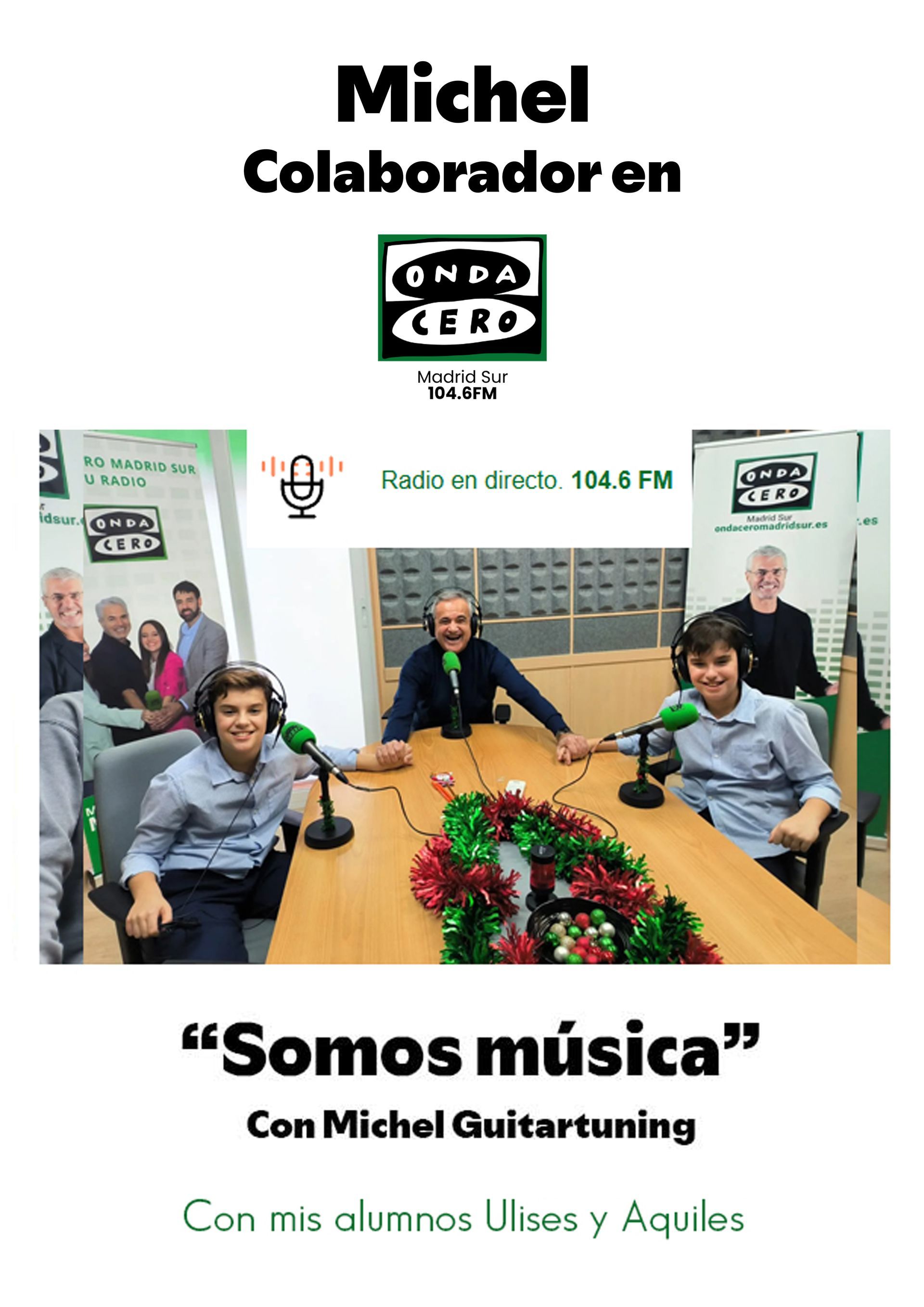 Michel colabora en ONDA CERO Radio con su sección Michel colabora en ONDA CERO Radio con su sección