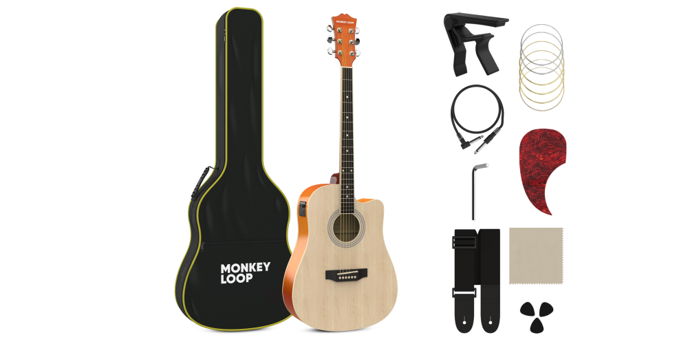 Monkey Loop Valley D-10CE Natural Pack-Guitarrist