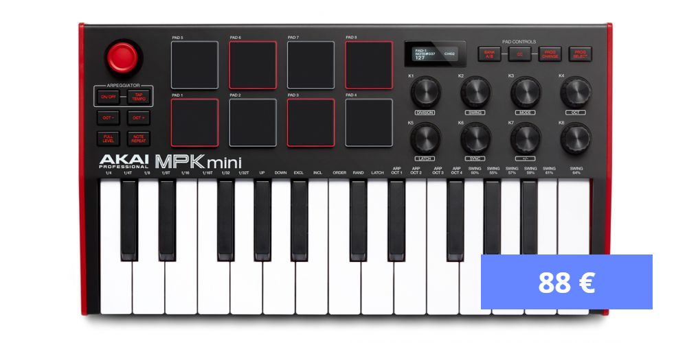 AKAI MPK MINI MK3 Teclado Controlador Midi Ahora con Software MPC Beats