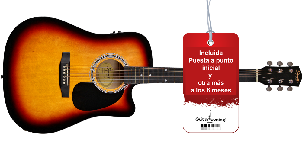 Fender Squier SA-105CE Sunburst. Guitarra Acústica