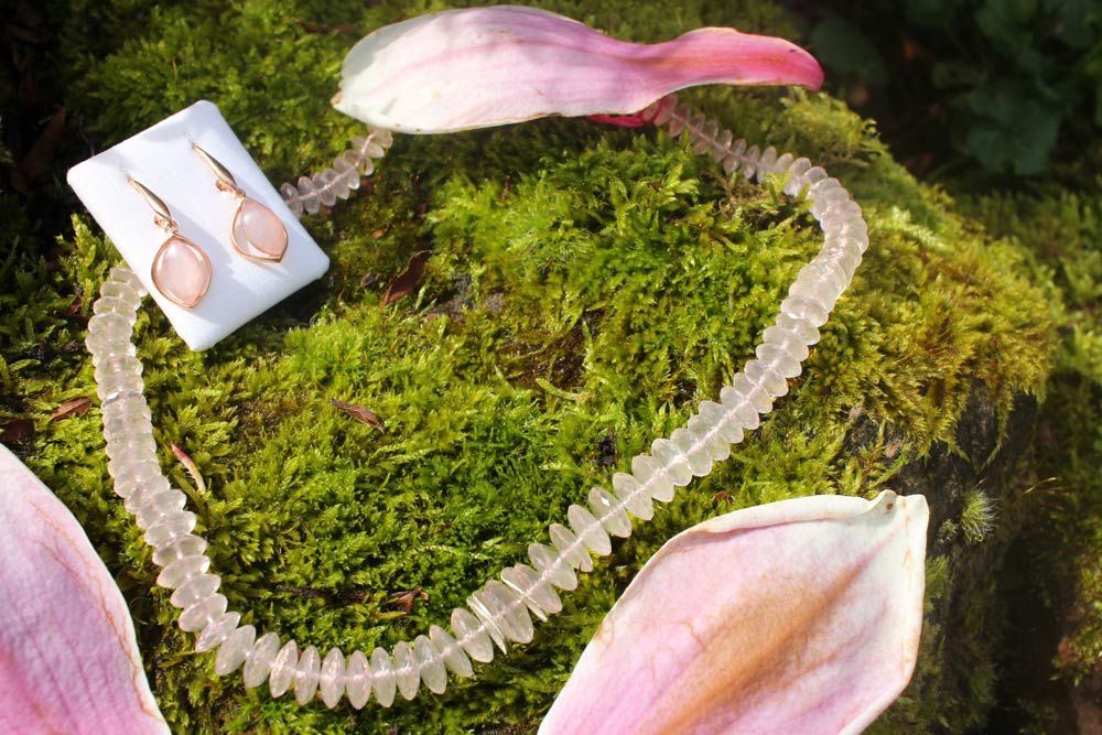 Schmuckset Rosenquarz