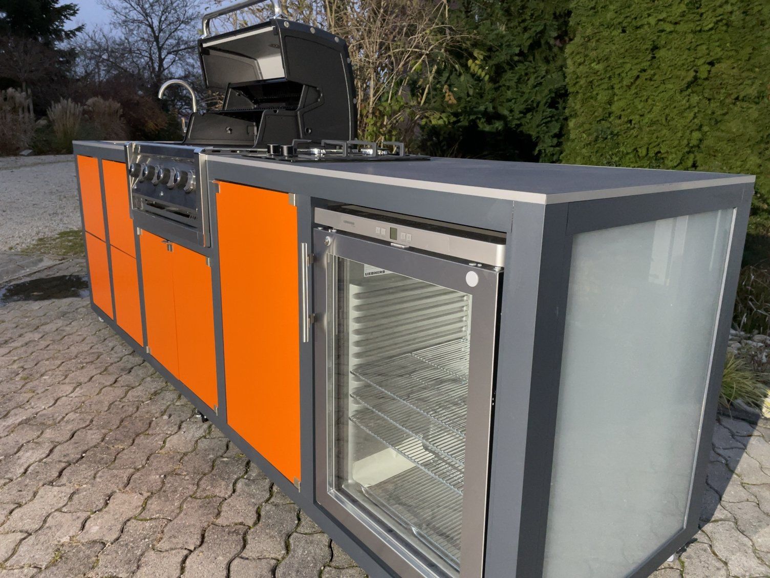 iGT Outdoorküche Außenküche Gartenküche mit Kühlschrank