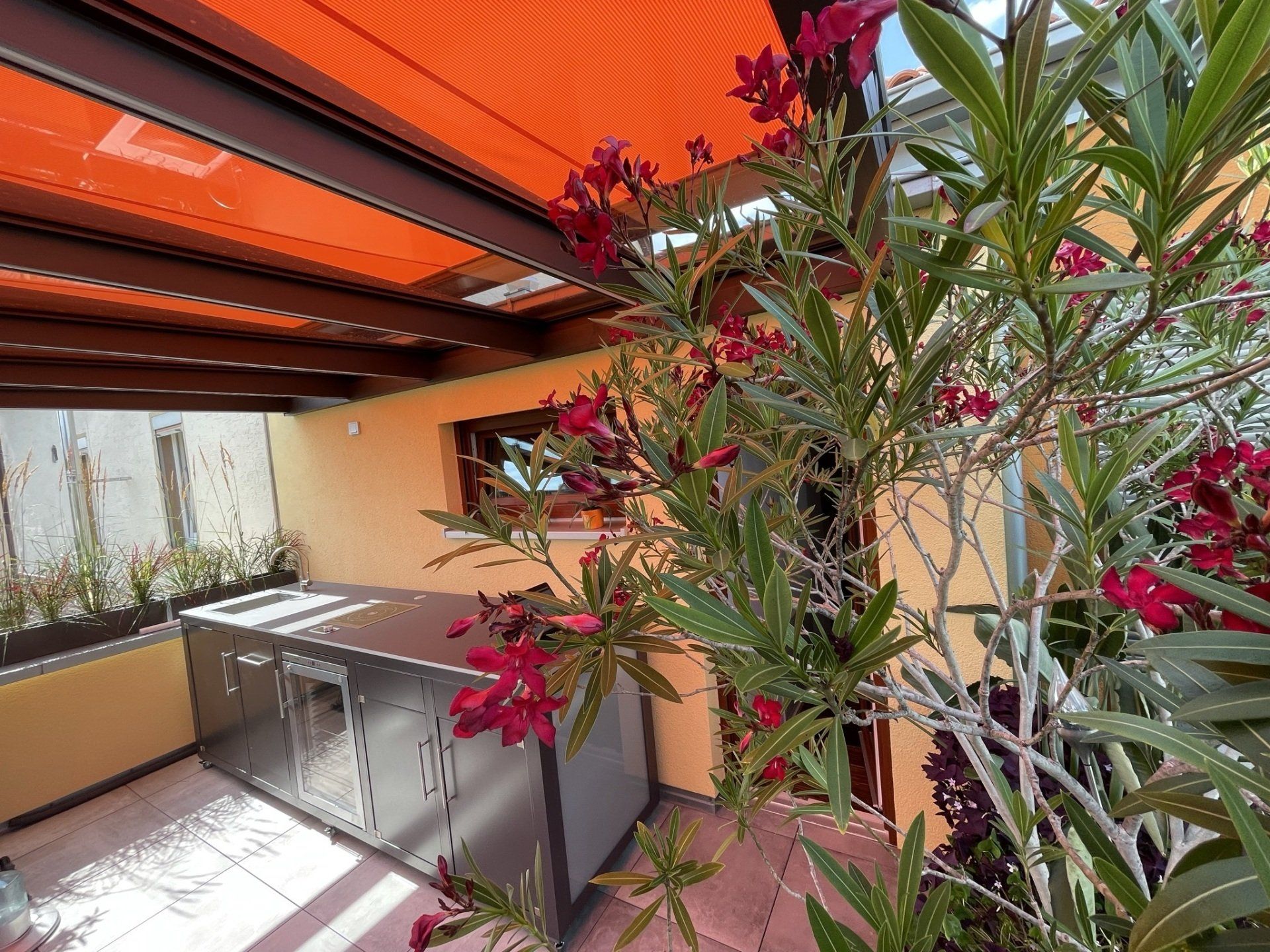 iGT Outdoorküche Außenküche Gartenküche mit Kühlschrank Dachterrasse Frankfurt