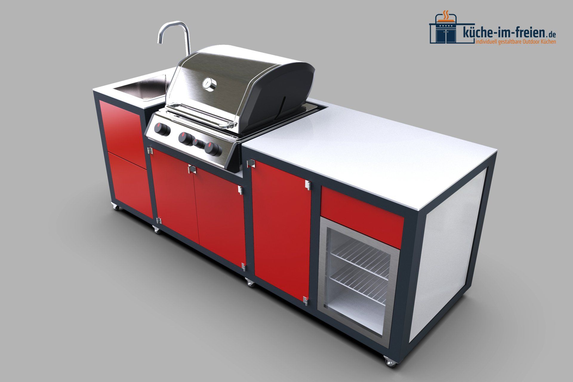 iGT-Outdoorküche Gartenküche Außenküche Detailzeichnung