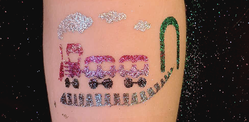 Stencil from funnyhof.at Glitter Tattoo stencil fromm funnyhof.at