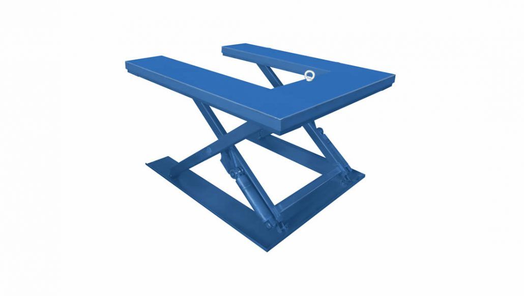 Europaletten Flachhubtisch ausgefahren