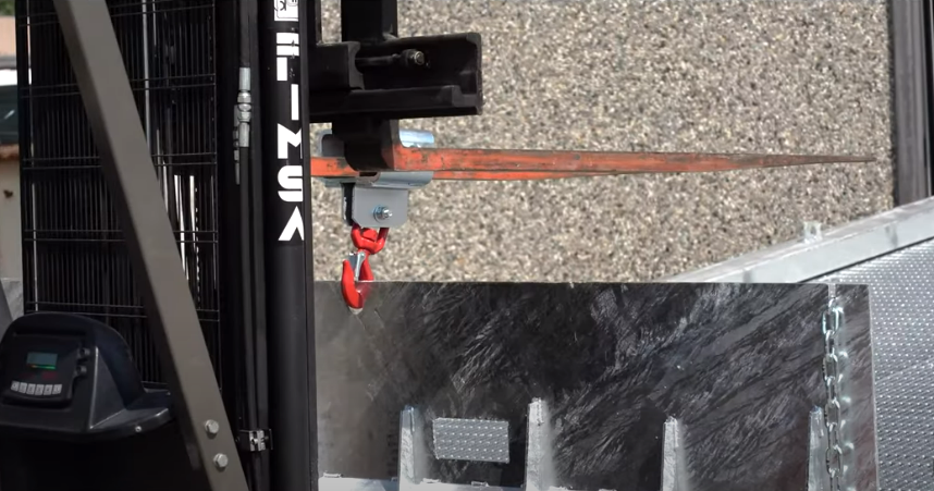 staplerhaken für mobile rampe