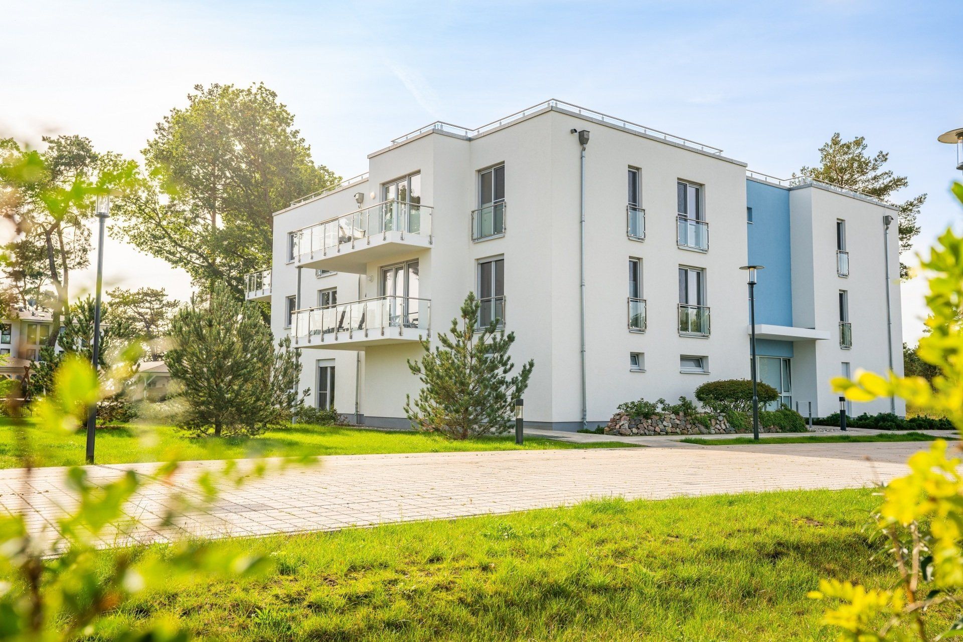 Aussicht vom Balkon der Ferienwohnung Haffresidenz 5.10
