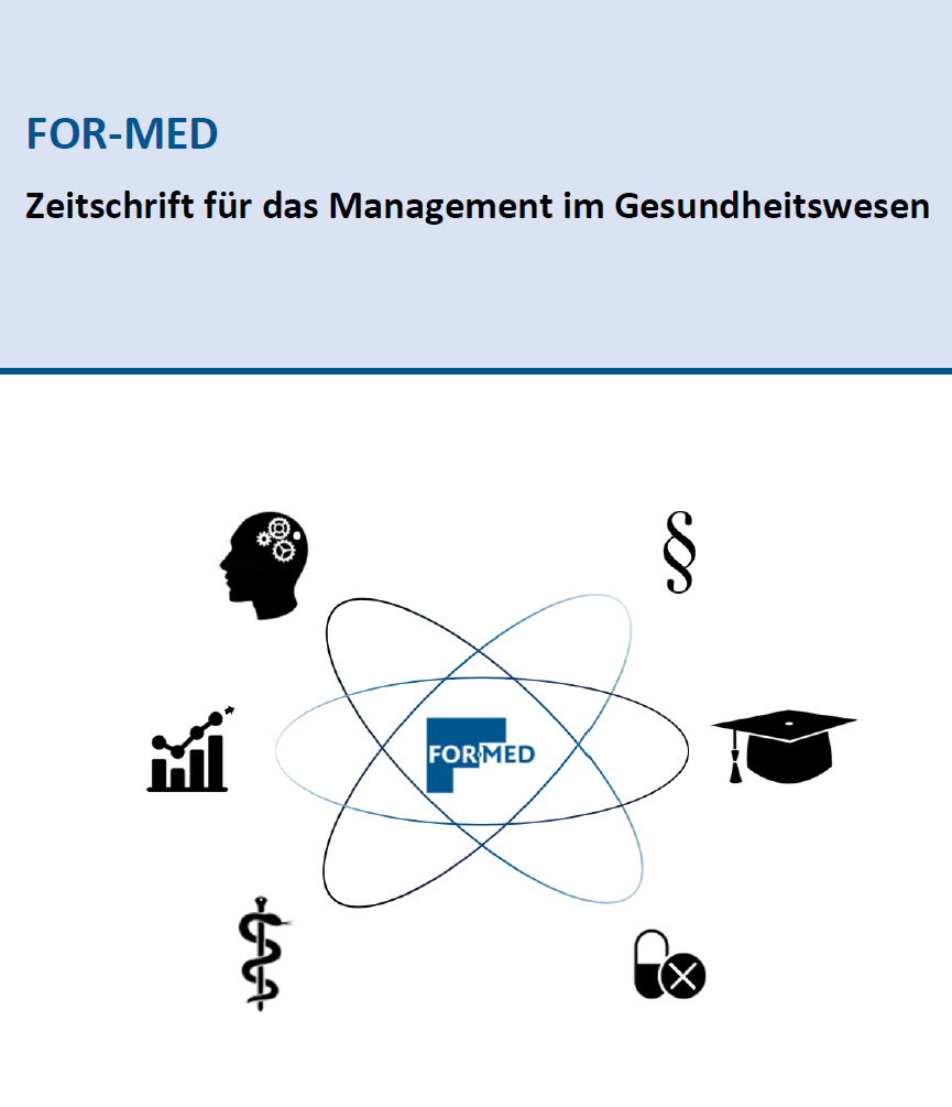 FOR-MED Zeitschrift für Management im Gesundheitswesen Titelbild Fachzeitschrift im Gesundheitswesen