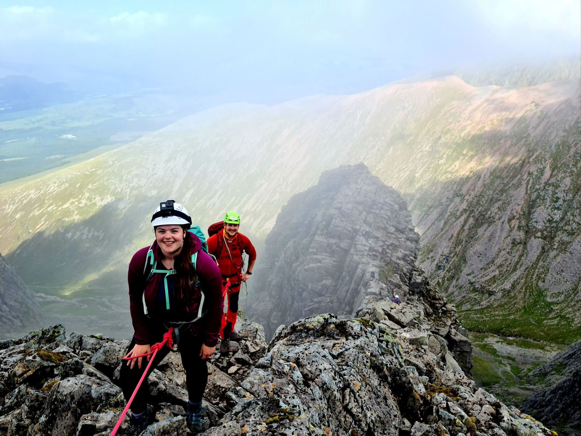 Nearing the top of Tower Ridge on Ben Nevis. Book a Tower Ridge Guide with Elite Guides in Scotland