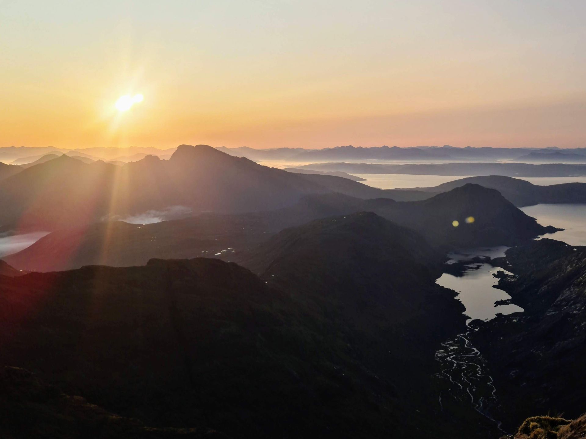 Sunset over Lock Coruisk.