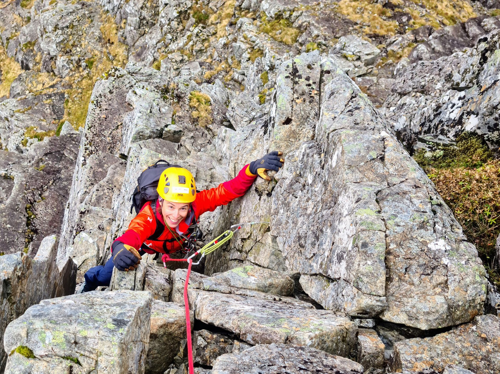 The upper crux of Castle Ridge - Castle Ridge Guide