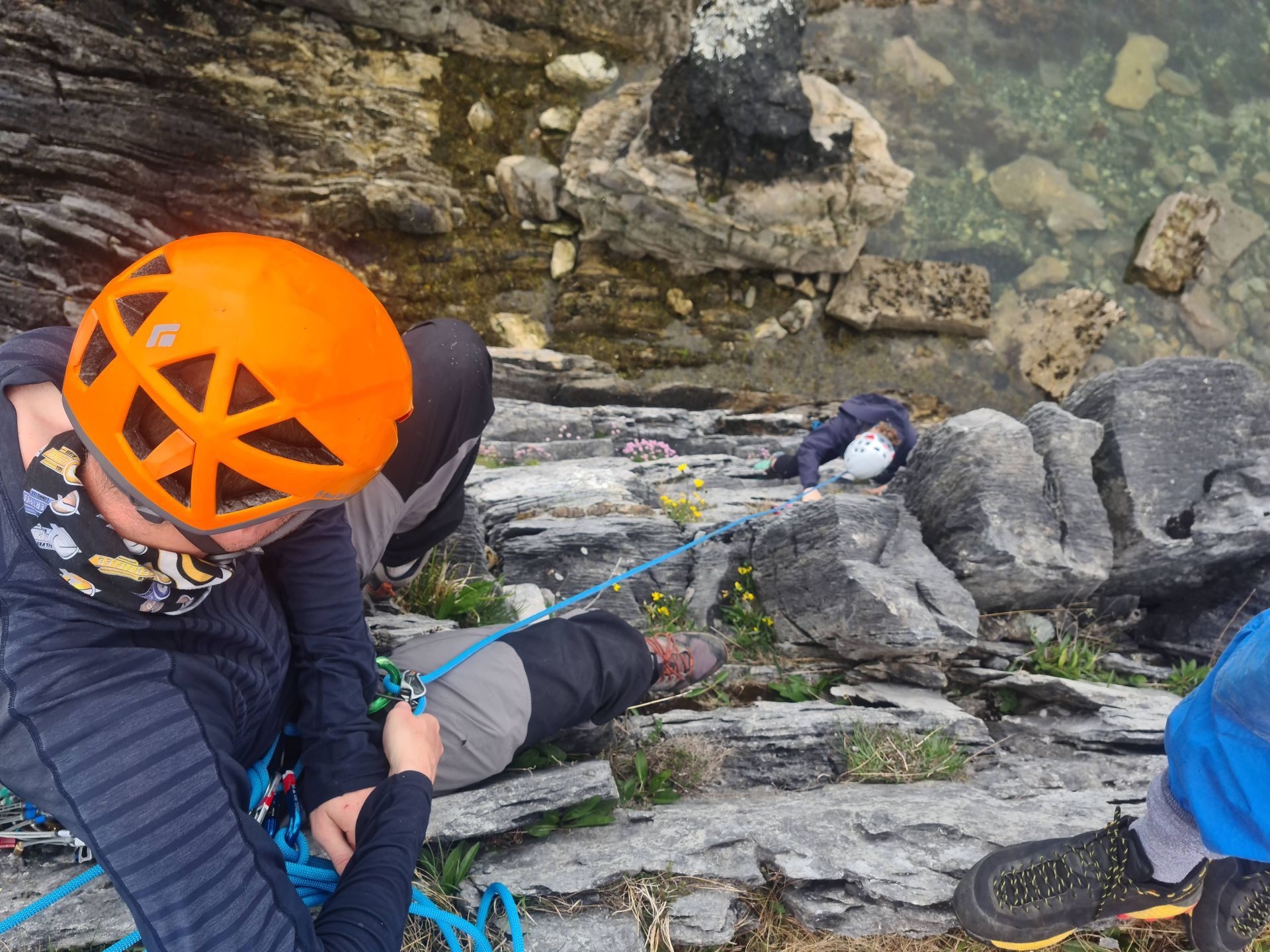 Learning to lead climb on Skye