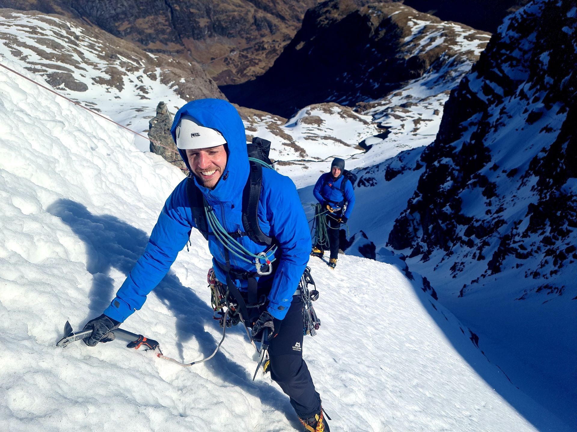 Winter Climbing and Winter mountaineering courses in Scotland. Private guiding for ice climbing and mixed climbing.