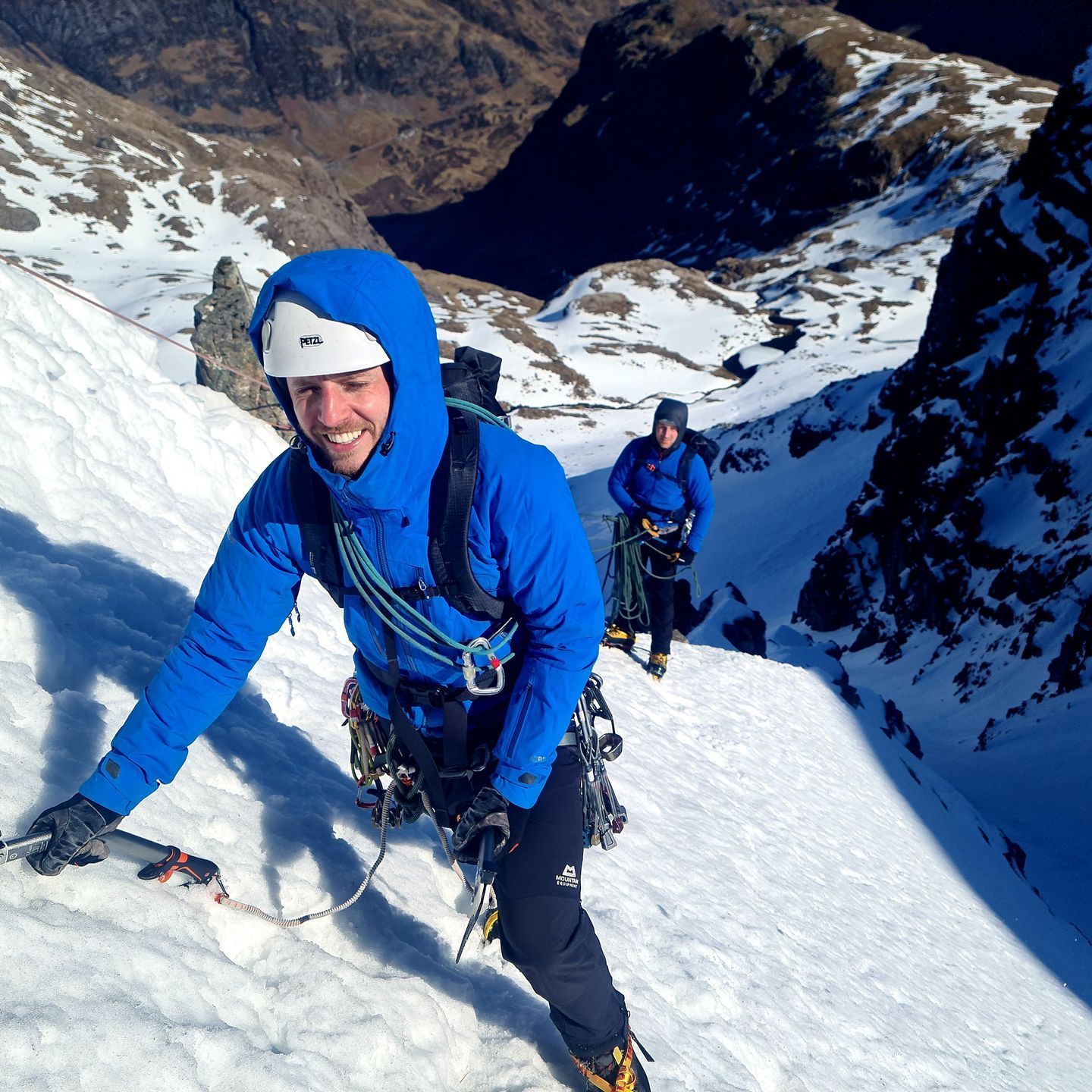 Winter Climbing courses in Scotland. Introduction to winter climbing, winter improvers, and learn to lead courses. All based out of Fort William and Glencoe. Guided winter climbing