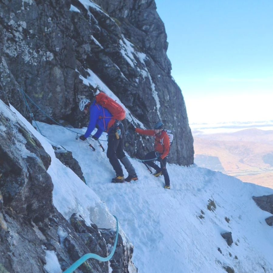 Climb Tower Ridge in winter with a Winter Climbing Guide. Ben Nevis guided Winter climbing