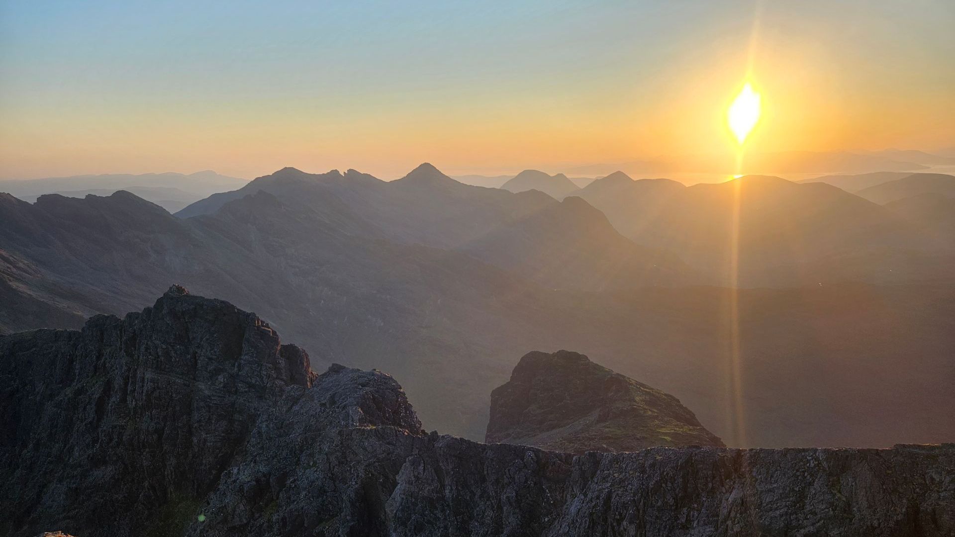 Cuillin Ridge traverse Sunrise