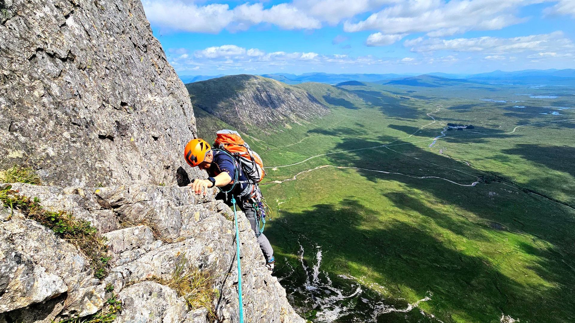 Rock Climbing Guide Scotland - rock climbing on the Classic rock climb, Agags groove.
