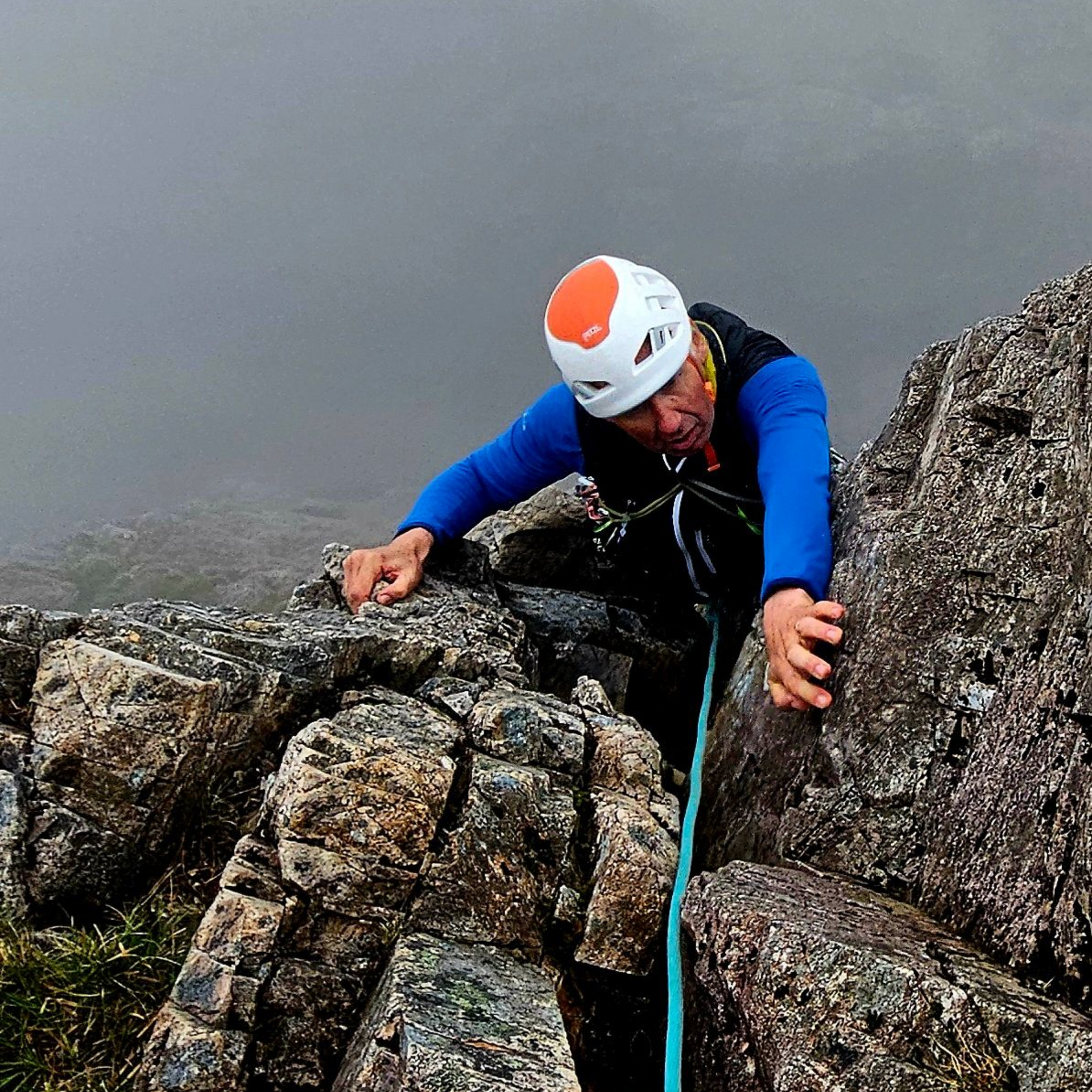 Agags Groove on Buachaille Etive Mor. A very famous Classic Rock tick and rightly so.