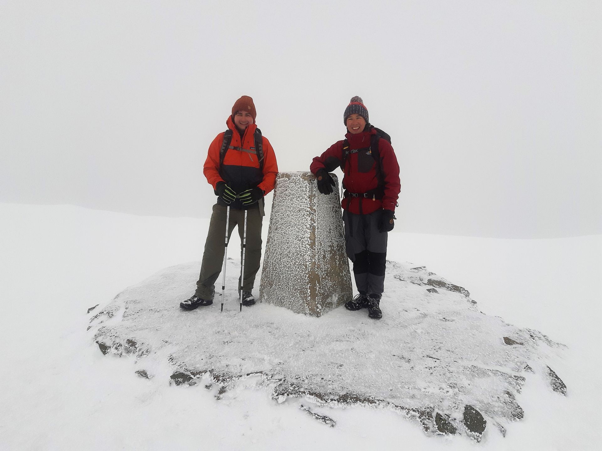 Ben Nevis Summit in winter