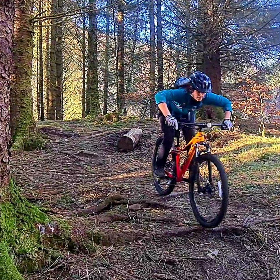 Learning the basics of Mountain biking with a MTB Guide from elite Guides in Fort William. MTB skills courses and guiding
