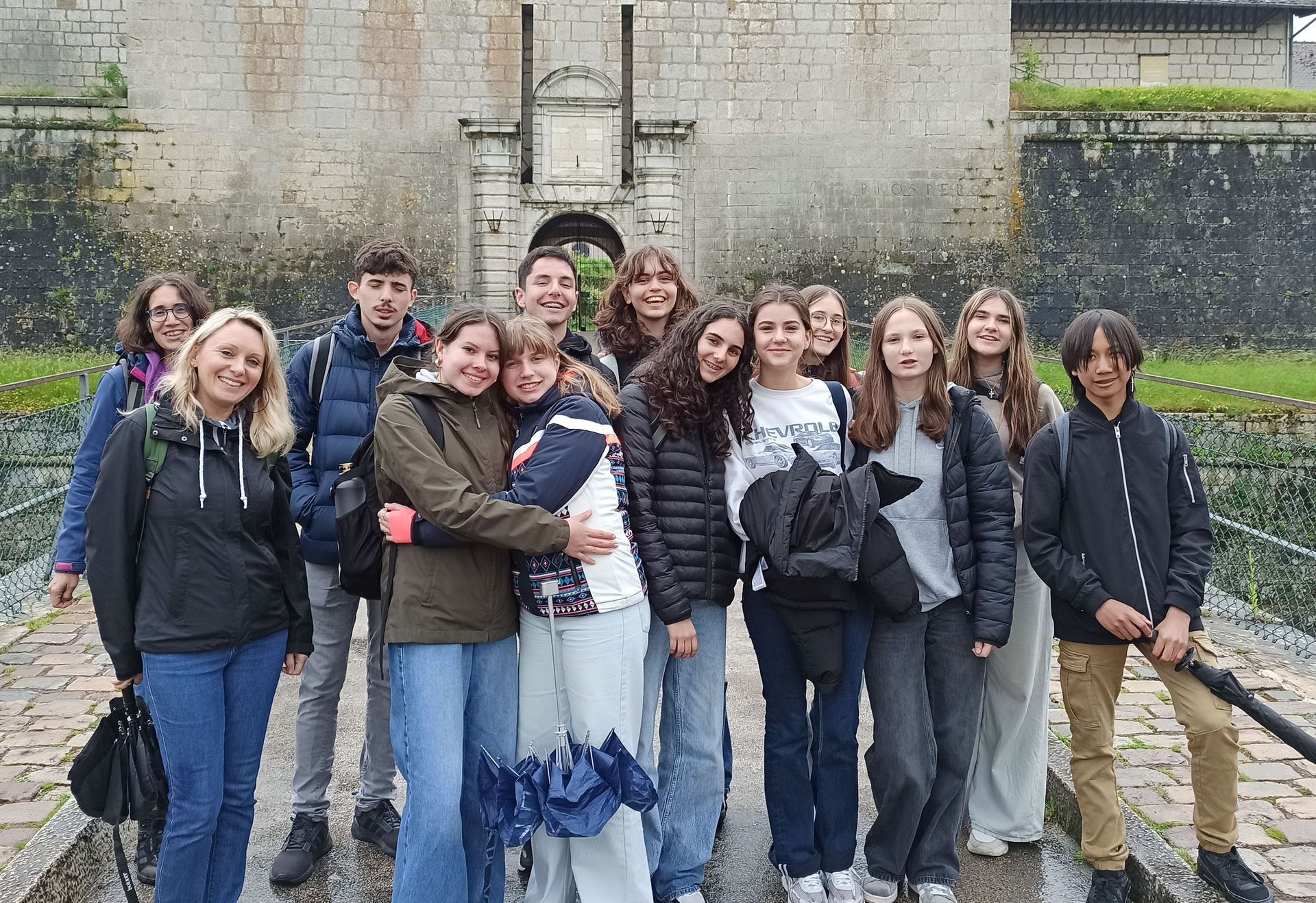 Deutsche und französische Schüler beim Austausch in Pontarlier