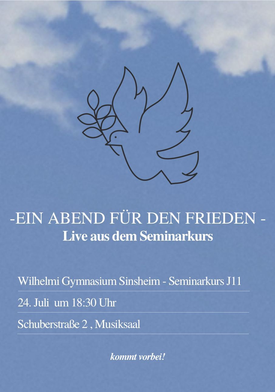 Einladungsplakat für eine Veranstaltung des Seminarkurses