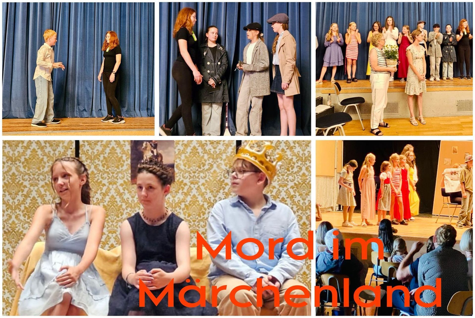 Collage aus Theaterszenen 'Mord im Märchenland'