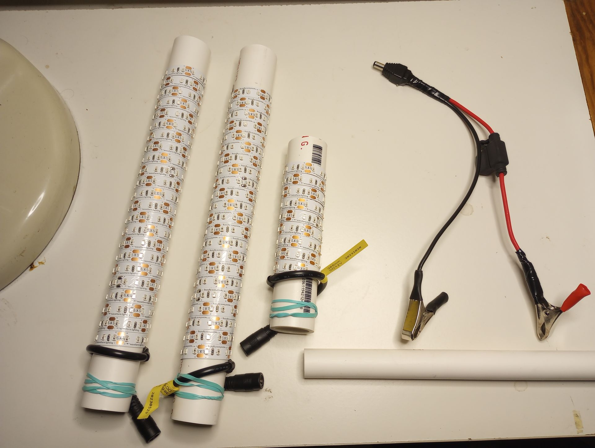 Two 2.5m strip lights and a 1m strip light