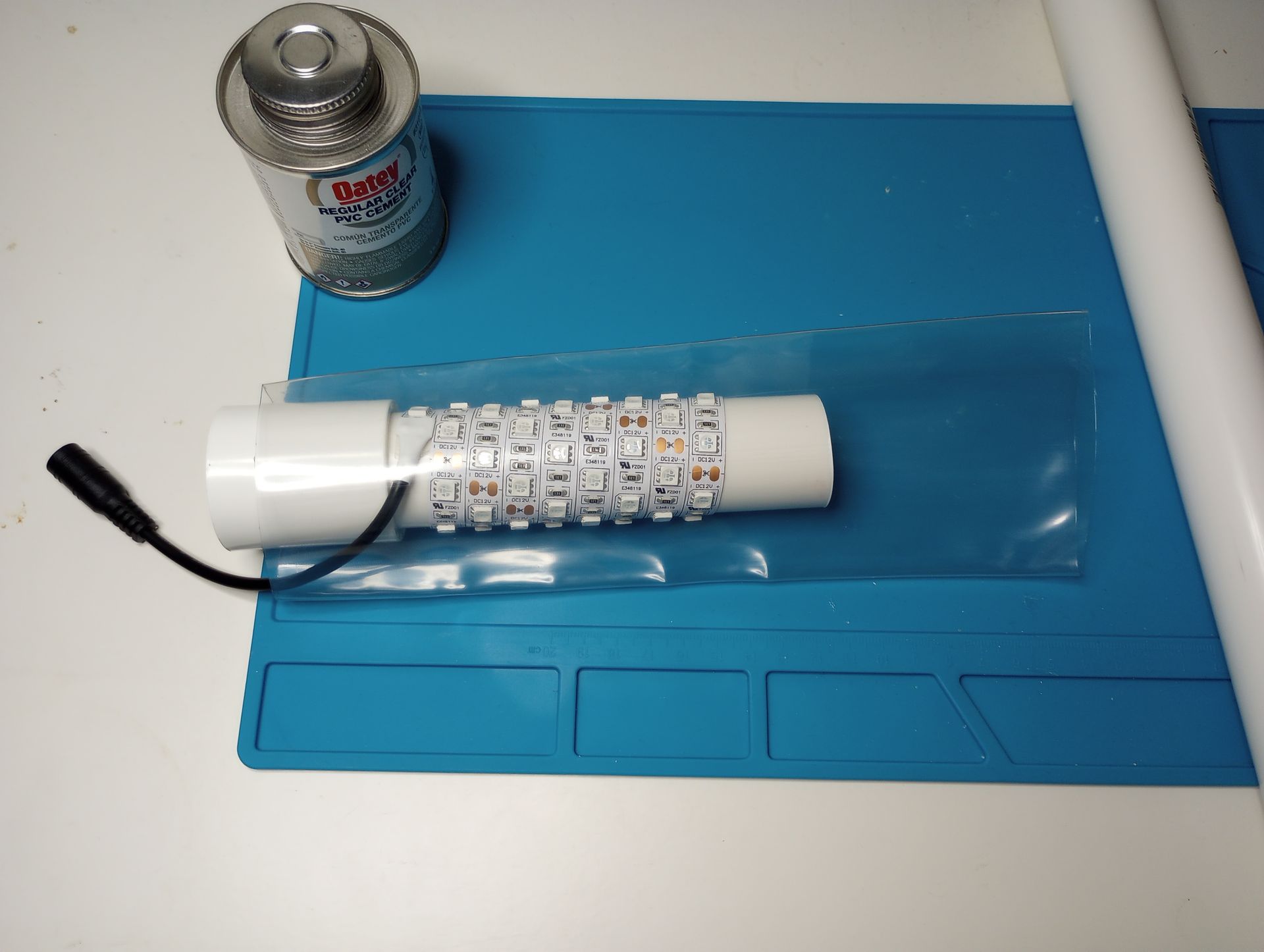 Heat shrink over the light