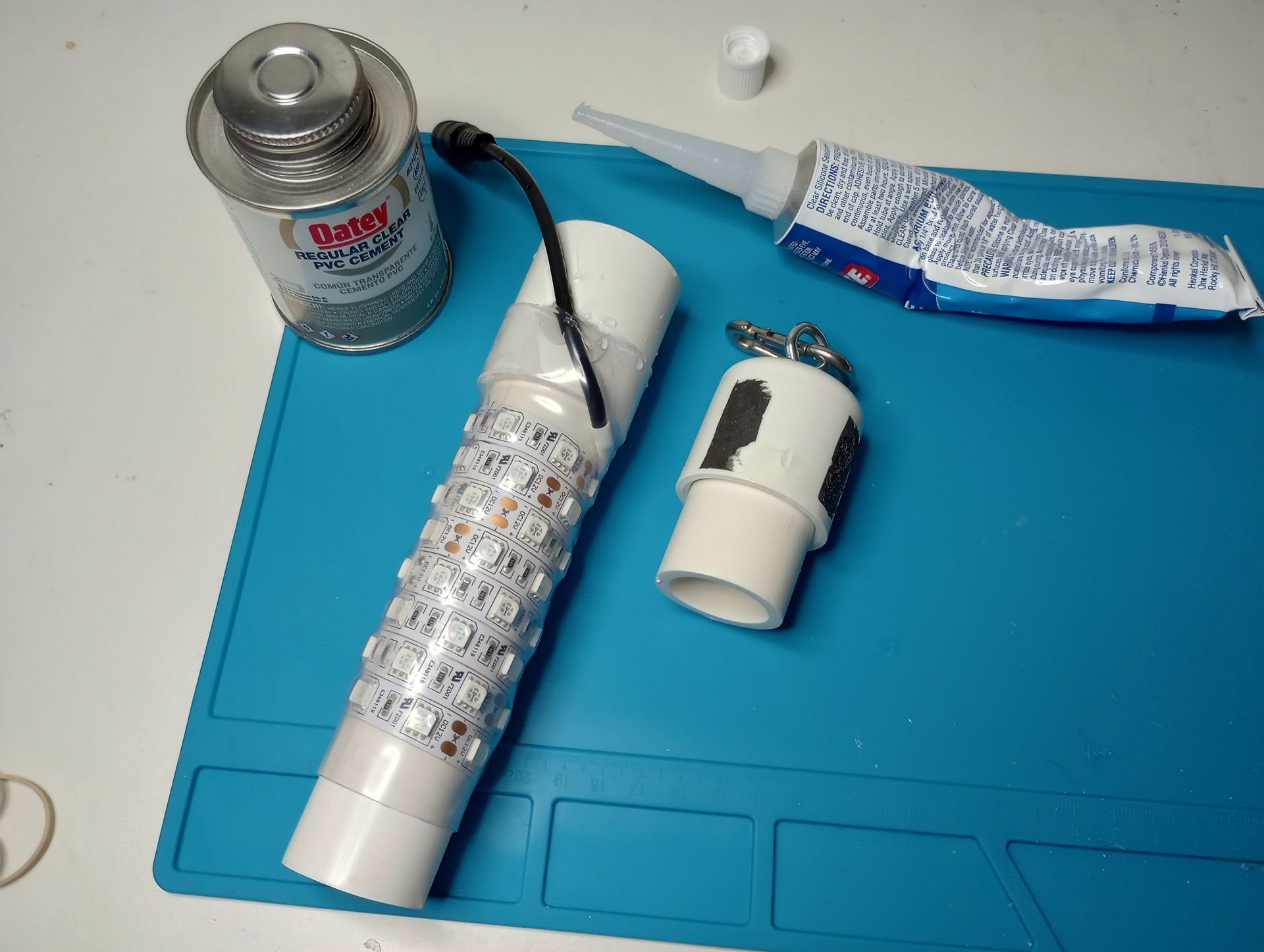 Finished light and hanger