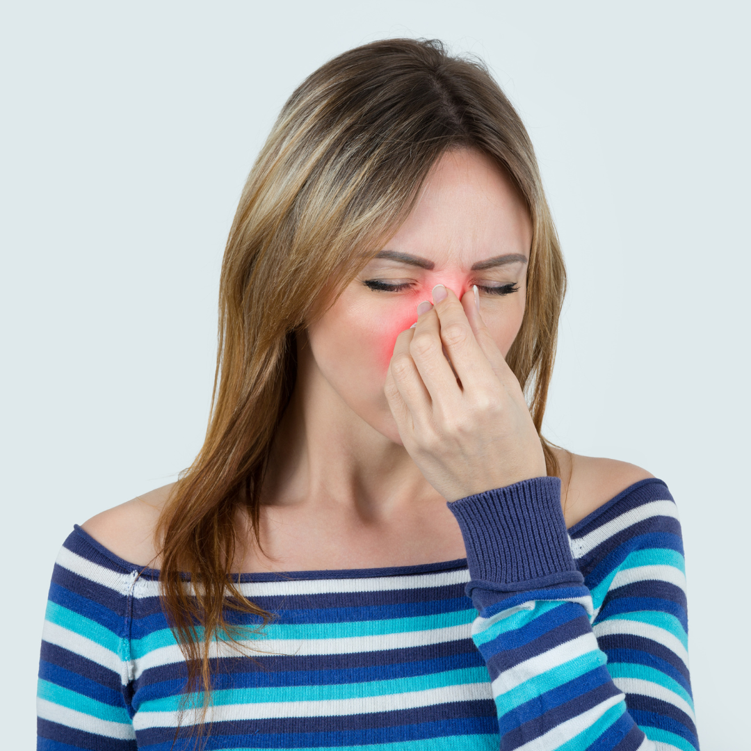 woman with sinusitis