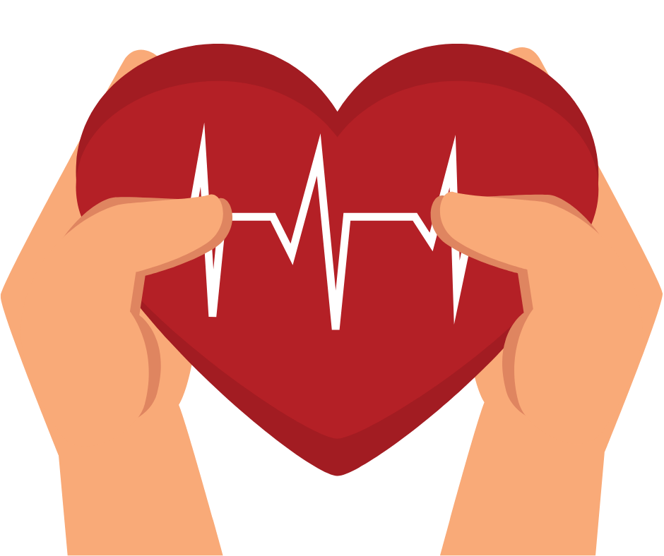 cartoon hands holding heart