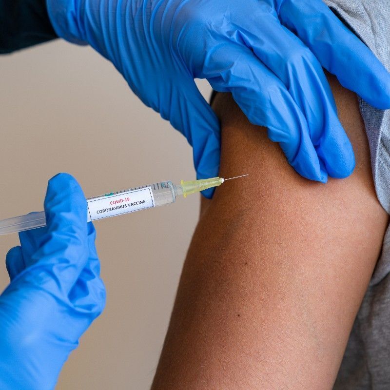 flu injection into arm