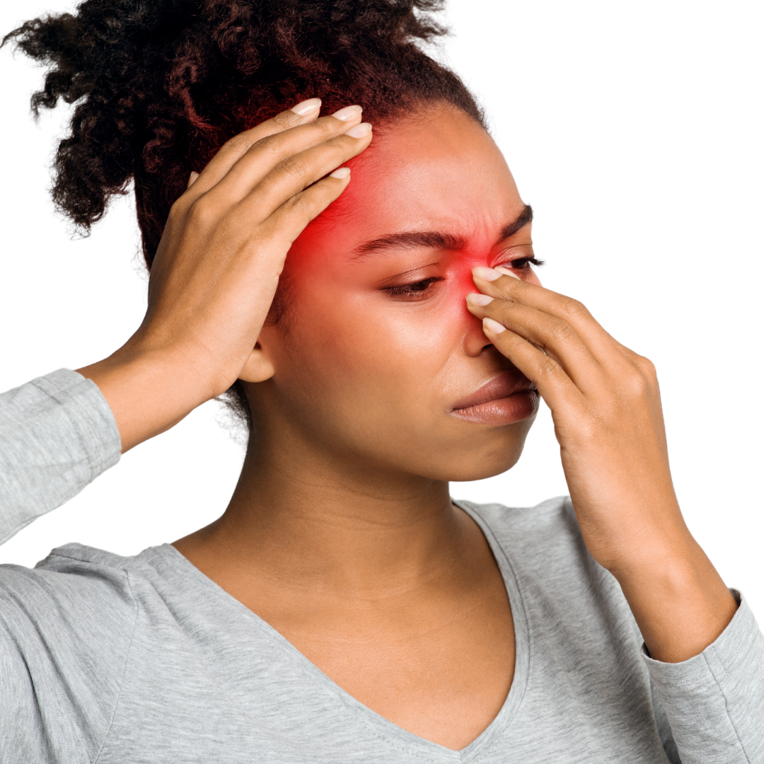 woman with sinusitis