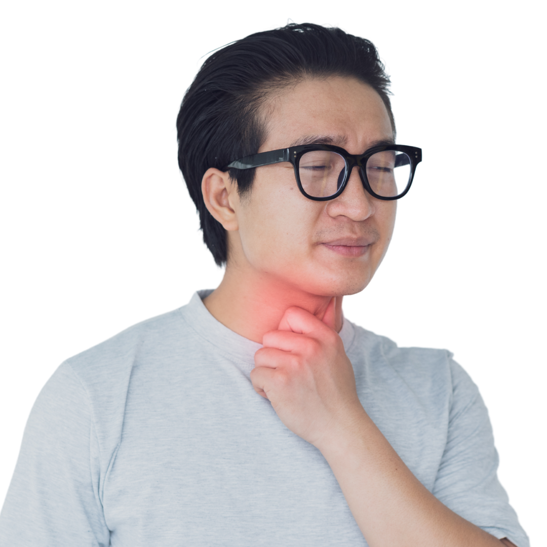 woman sore throat