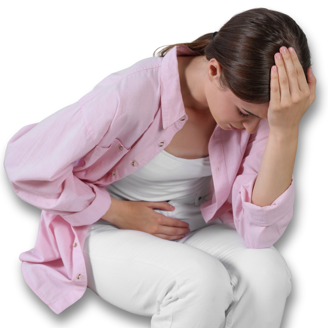 woman UTI stomach pain