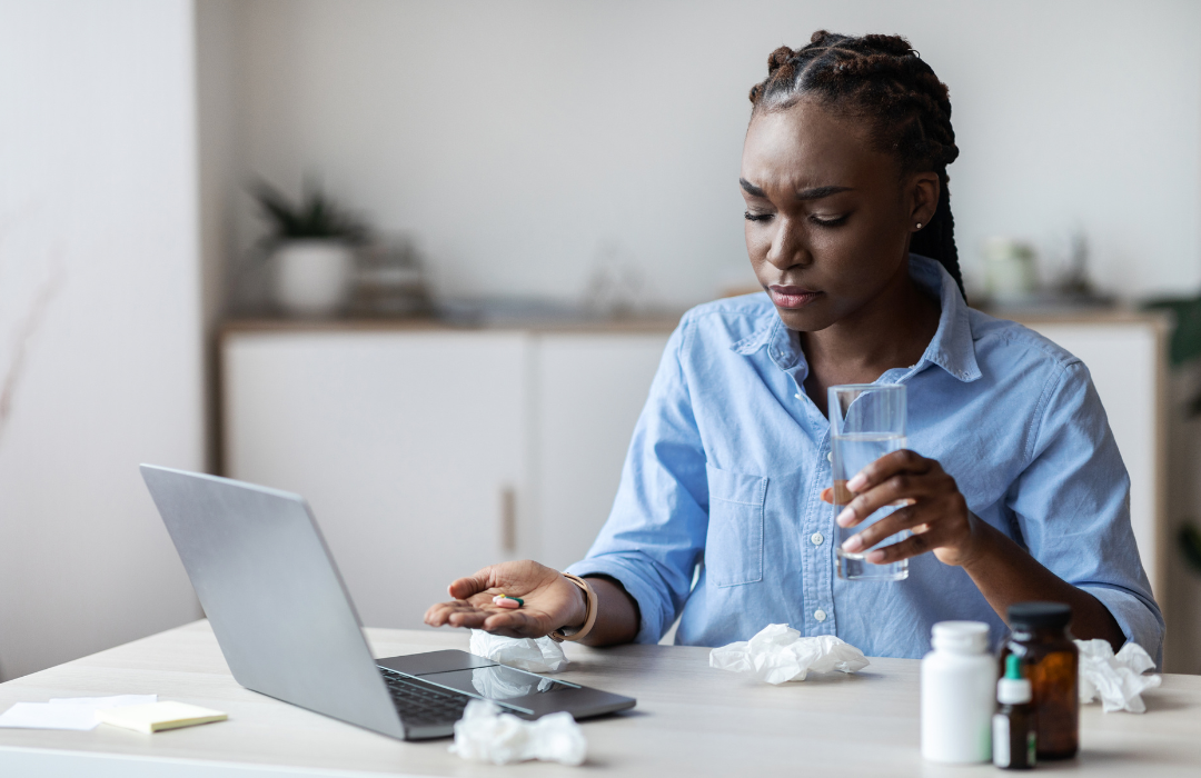 WOMAN WORKING