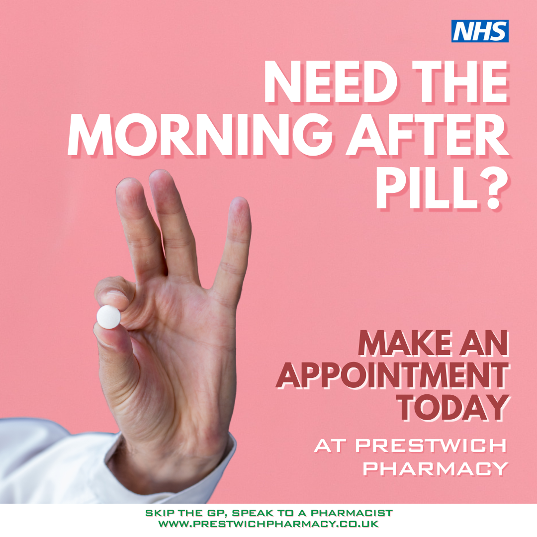 morning after pill? make an appointment today at prestwich pharmacy