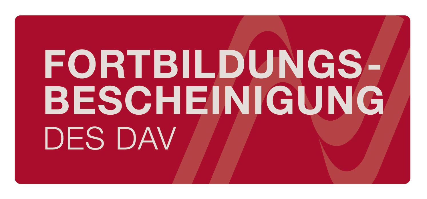 Logo Fortbildungsbescheinigung des DAV