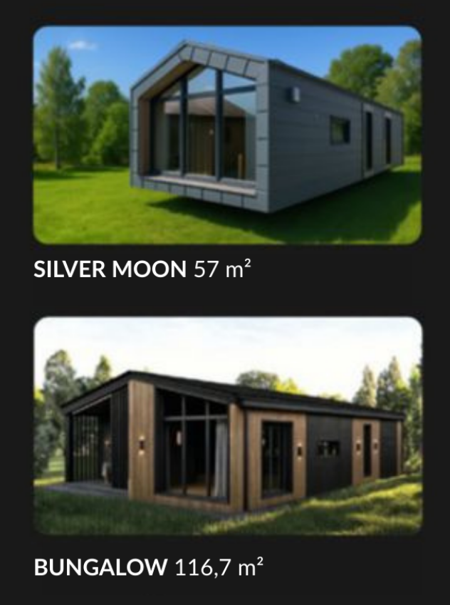 Modell Silver Moon Außenansicht auf Grünfläche