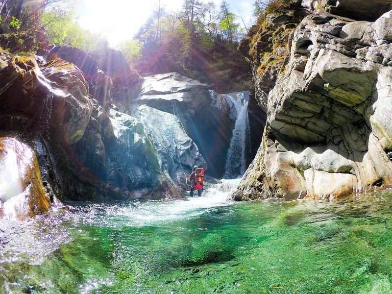 Canyoning Bodengo Italien Chiavenna Abseilen